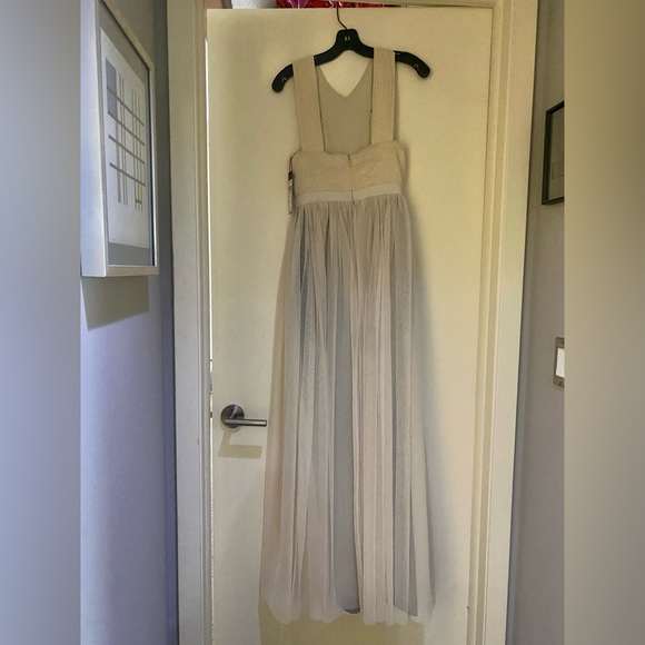 nwt bcbgmaxazaria tulle maxi gown with jumpsuit xxs in almond blossom - Picture 4 of 5